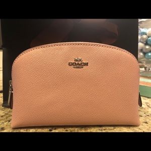 NEW Coach pink cosmetics case